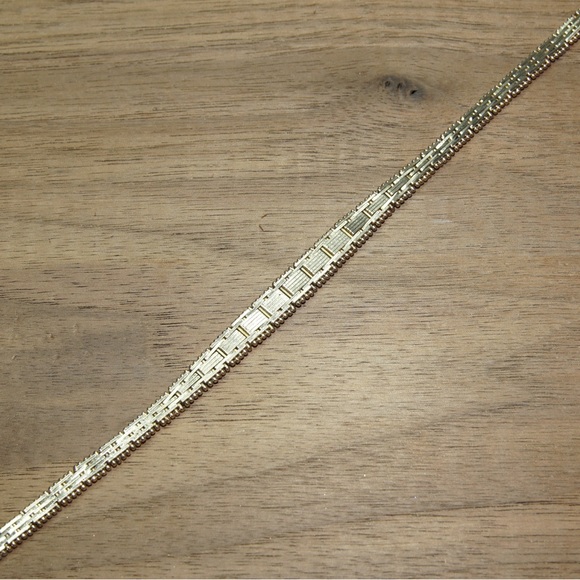 Vintage Sterling Silver Tri-Color Graduated RICCIO Bracelet MADE IN ITALY 925 - Picture 6 of 7